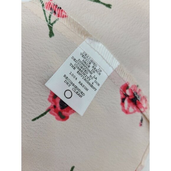 New Flynn Skye That's a Wrap Crop Wrap Top Womens L Red Floral Rayon - Picture 6 of 8